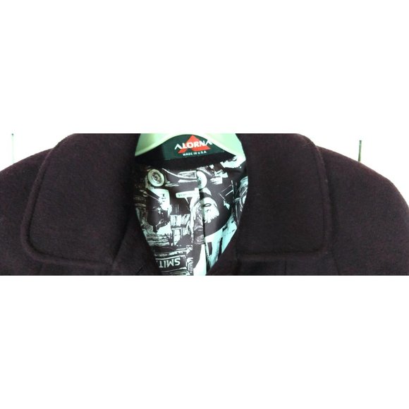 Vintage plum purple wool winter coat Alorna by Forstmann - Picture 8 of 8